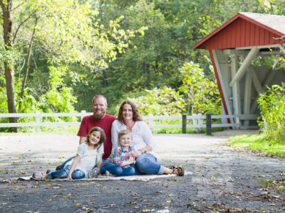 Family Photos at Everett Road Covered Bridge